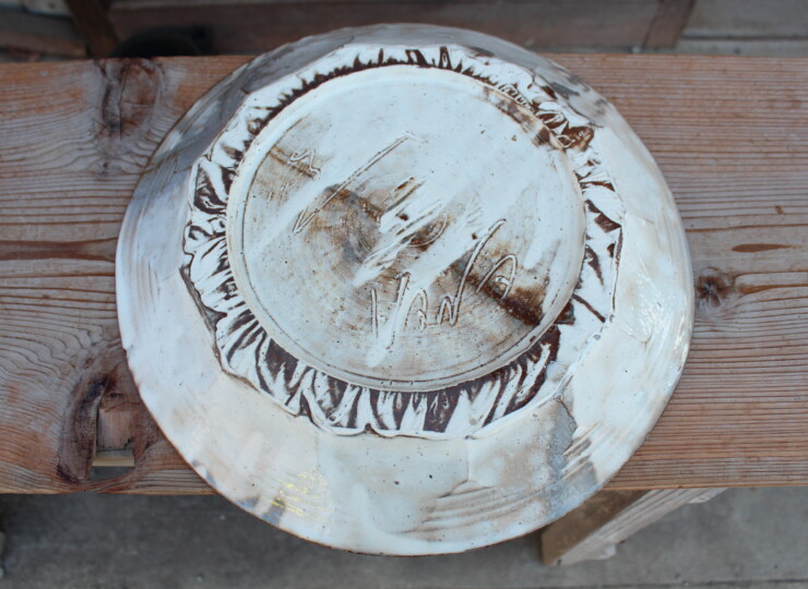 粉引面取平皿Ｃ