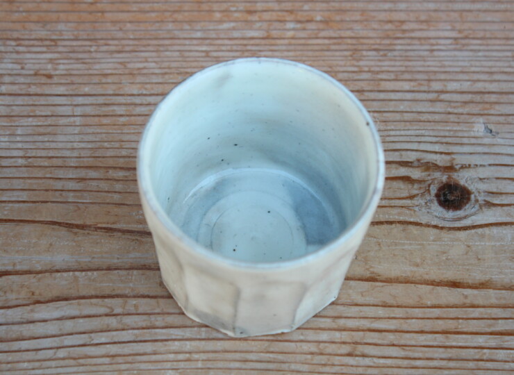 粉引面取湯呑Ｃ