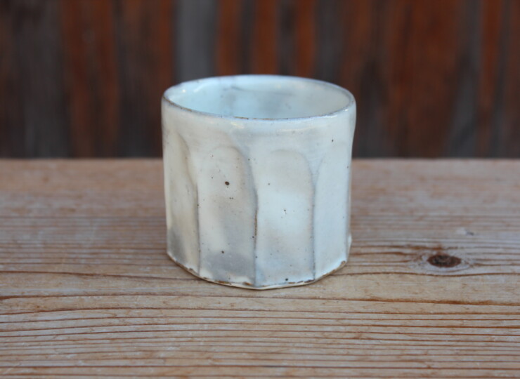 粉引面取湯呑Ｈ