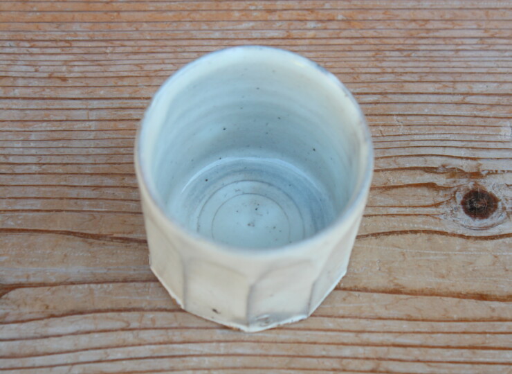 粉引面取湯呑Ｈ