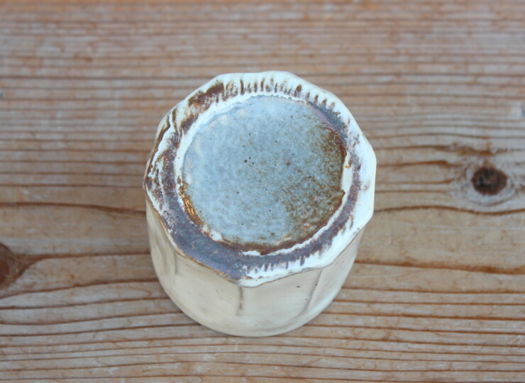 粉引面取湯呑Ｈ