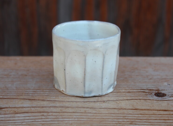 粉引面取湯呑Ｊ