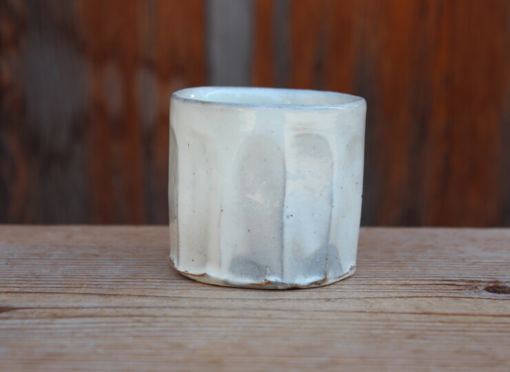 粉引面取湯呑Ｊ