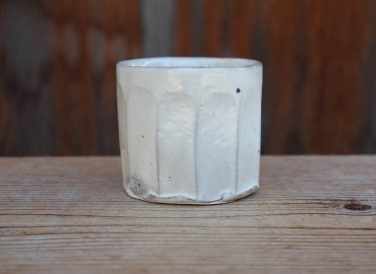 粉引面取湯呑Ｊ