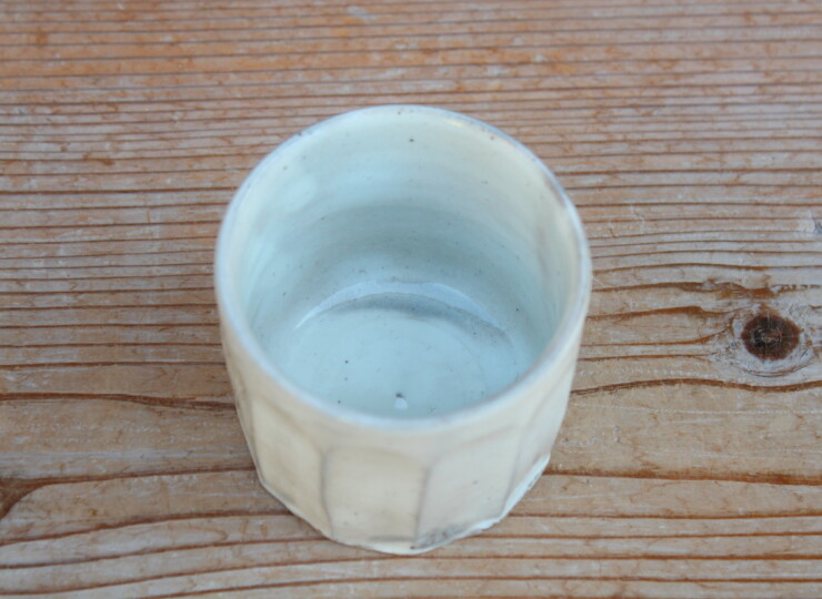 粉引面取湯呑Ｊ