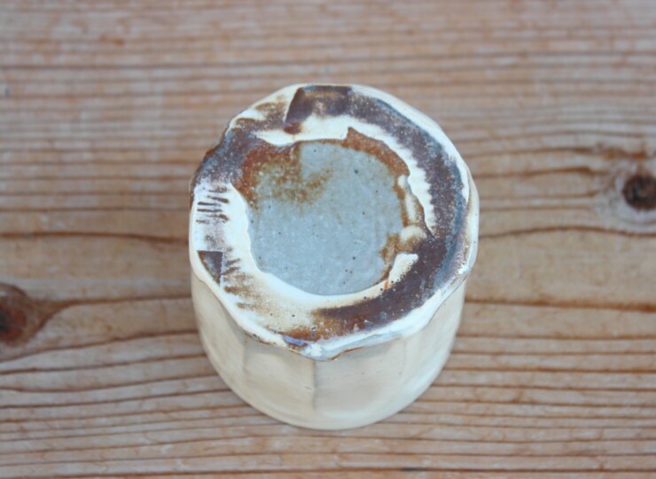 粉引面取湯呑Ｊ