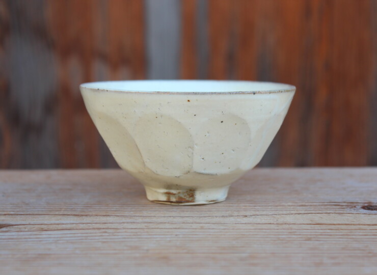 粉引面取飯碗Ｄ