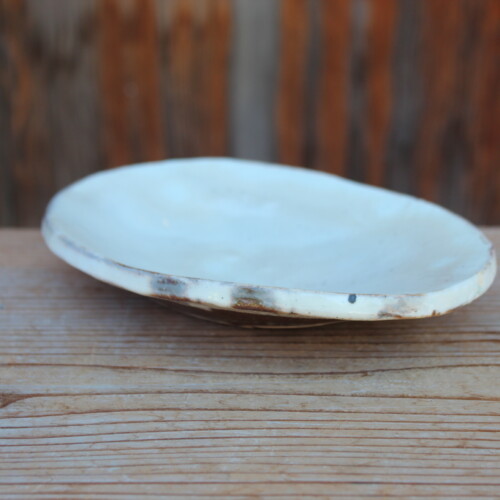 粉引石目楕円皿Ａ