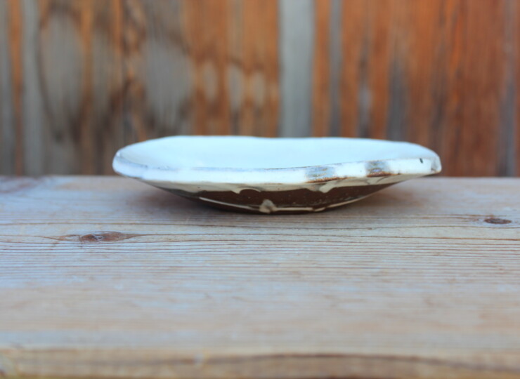 粉引石目楕円皿Ａ