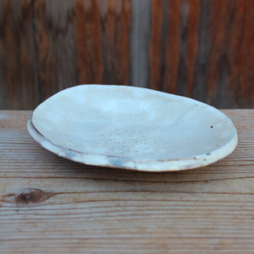 粉引石目楕円皿Ｂ