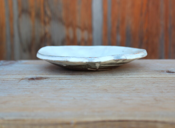 粉引石目楕円皿Ｂ