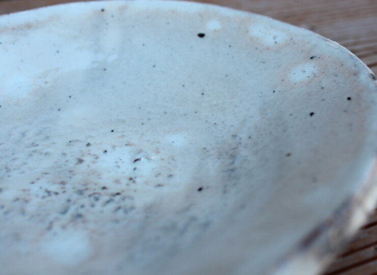 粉引石目楕円皿Ｂ