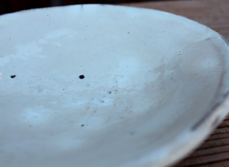 粉引石目楕円皿Ｃ