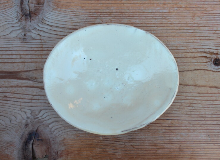 粉引石目楕円皿Ｃ