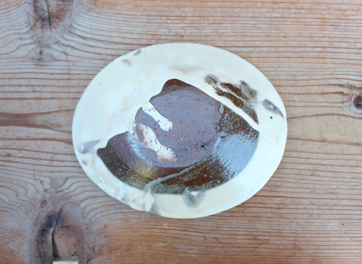 粉引石目楕円皿Ｃ