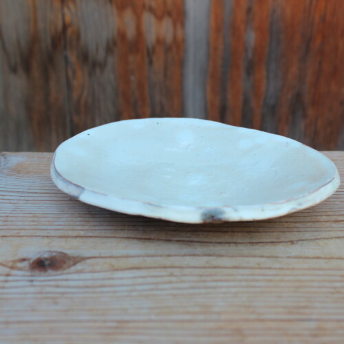 粉引石目楕円皿Ｅ