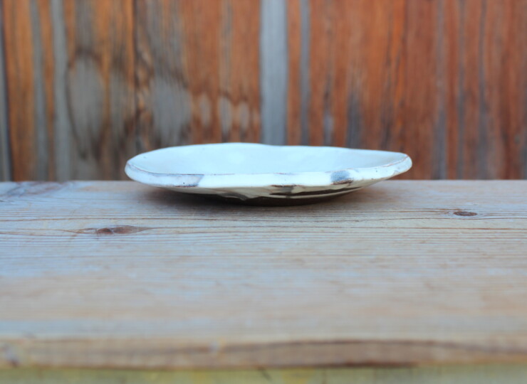 粉引石目楕円皿Ｅ