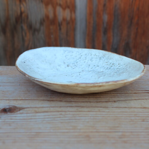 刷毛目石目楕円皿Ｆ