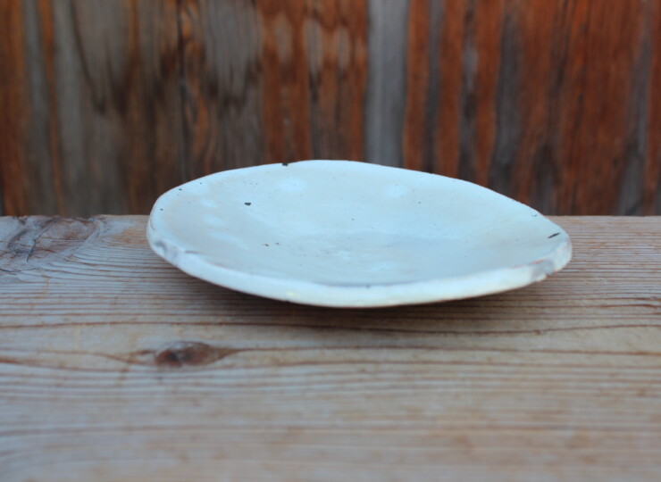 粉引石目楕円皿Ｊ