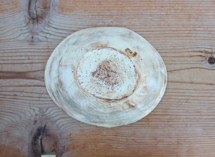 刷毛目石目楕円皿Ｋ