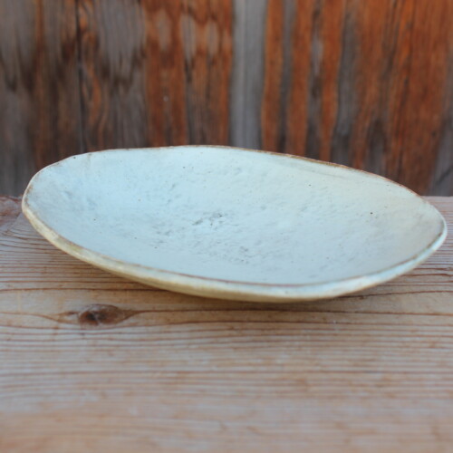 刷毛目石目楕円皿Ｄ