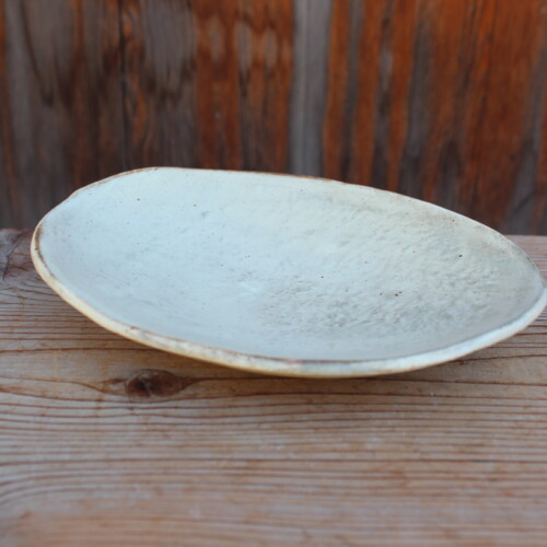 刷毛目石目楕円皿Ｎ