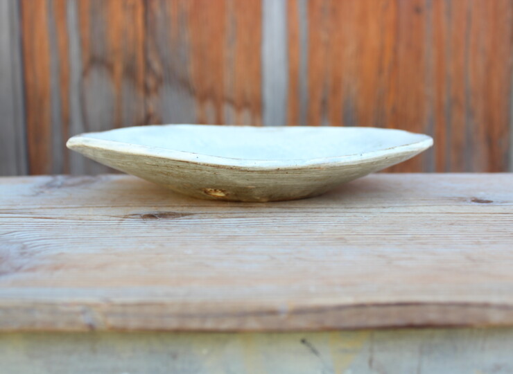 刷毛目石目楕円皿Ｐ