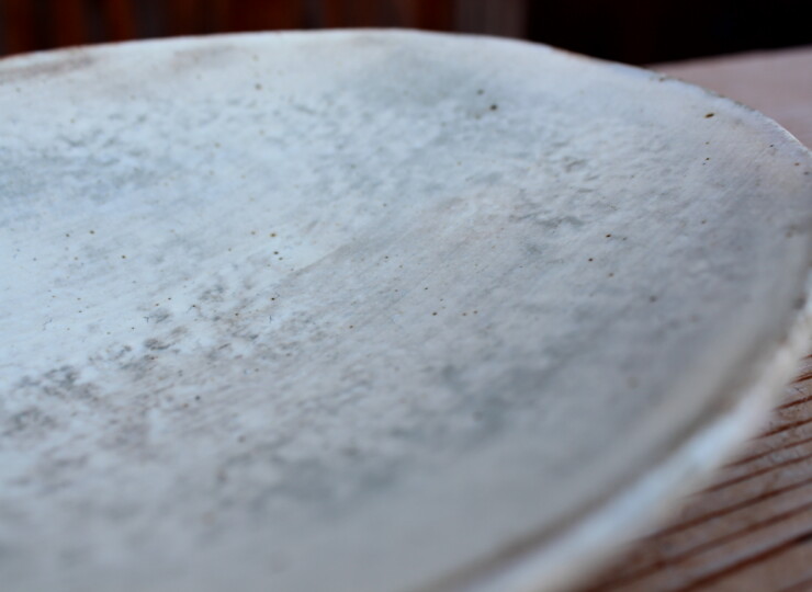 刷毛目石目楕円皿Ｐ