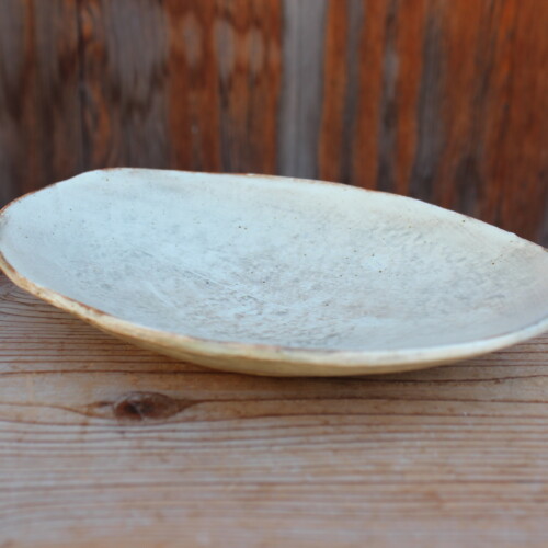 刷毛目石目楕円皿Ｒ