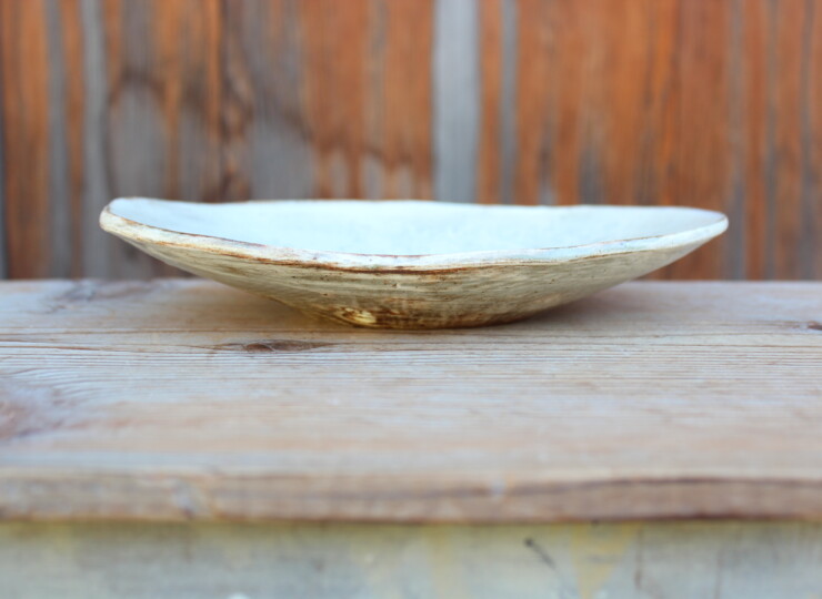 刷毛目石目楕円皿Ｒ