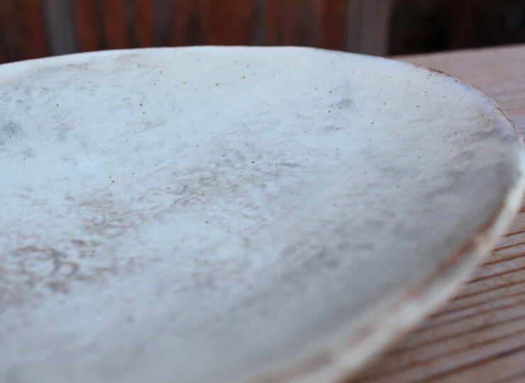 刷毛目石目楕円皿Ｓ