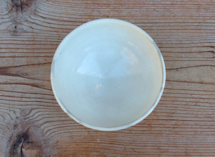 粉引面取カフェオレボウルＢ