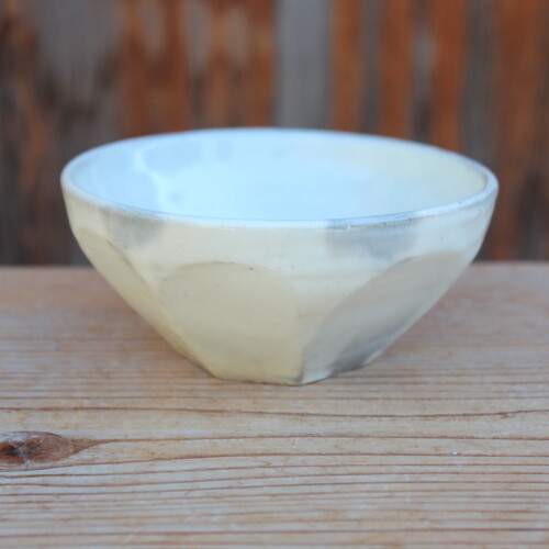 粉引面取カフェオレボウルＣ