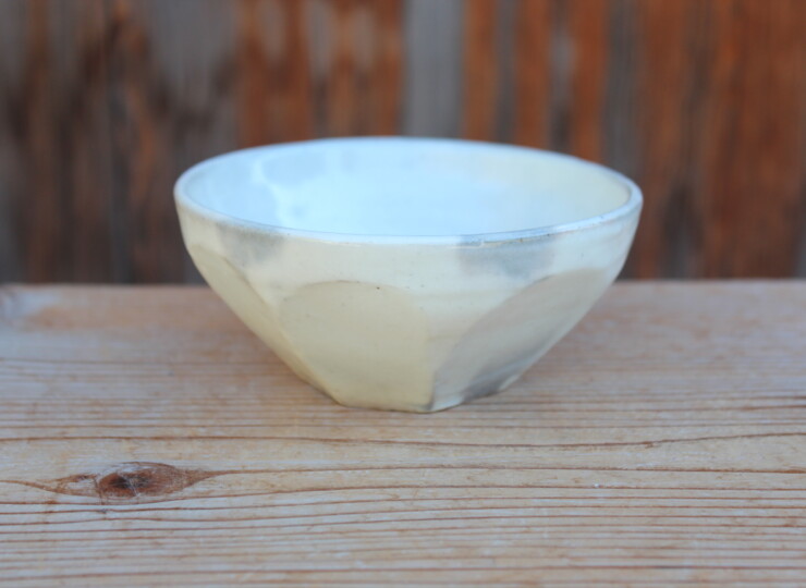 粉引面取カフェオレボウルＣ