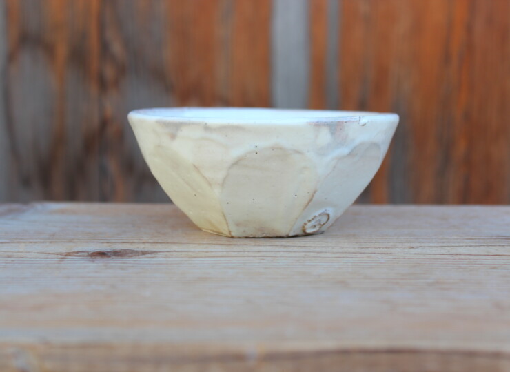 粉引面取カフェオレボウルＤ