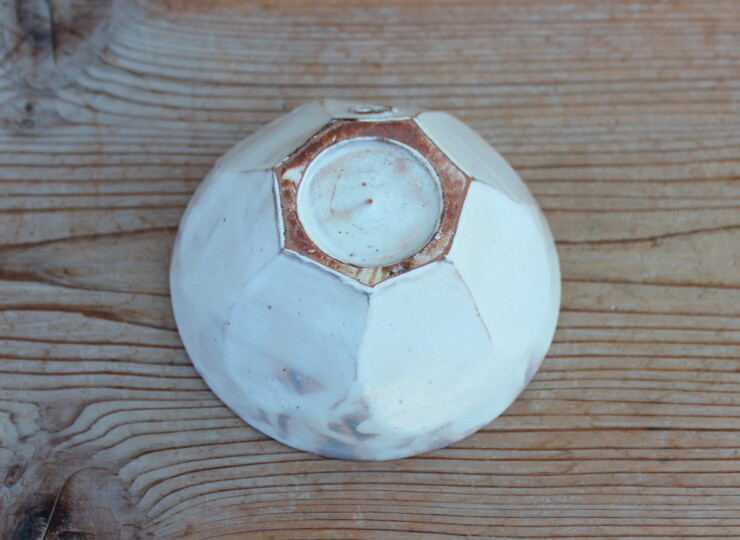 粉引面取カフェオレボウルＤ