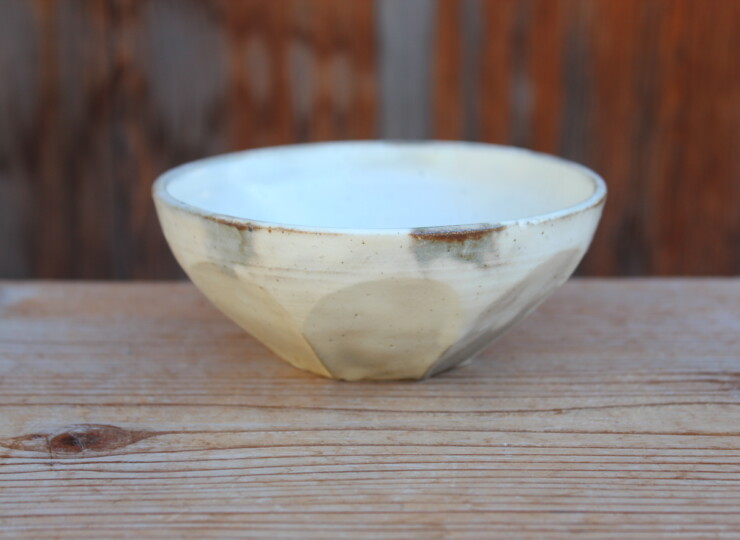 粉引面取カフェオレボウルＩ