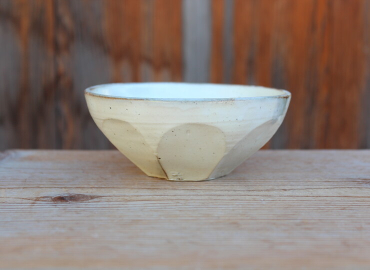 粉引面取カフェオレボウルＩ