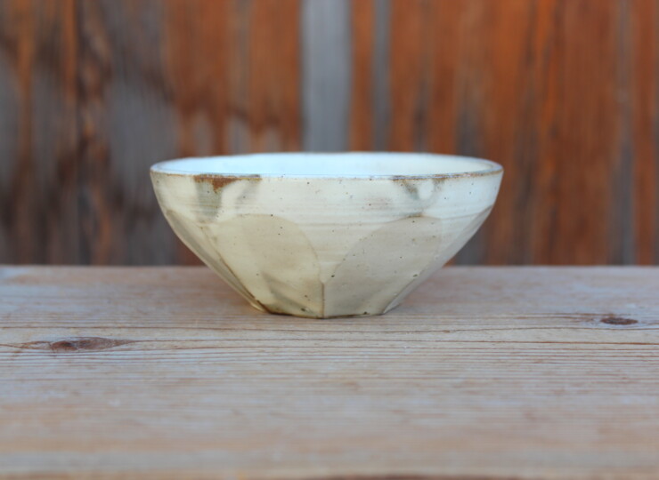 粉引面取カフェオレボウルＩ