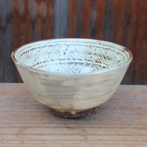 刷毛目象嵌深鉢Ａ