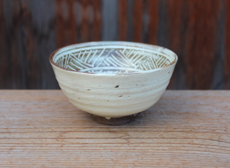 刷毛目象嵌深鉢Ｃ