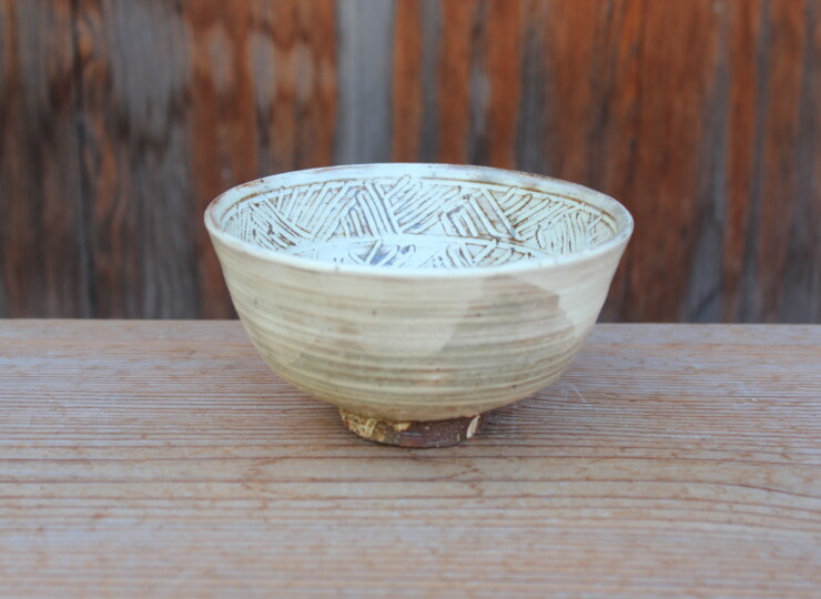 刷毛目象嵌深鉢Ｅ