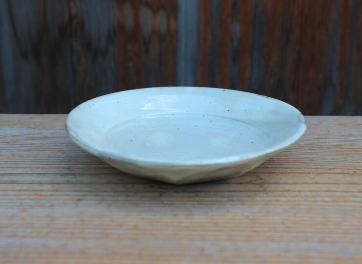 粉引面取平鉢Ｋ