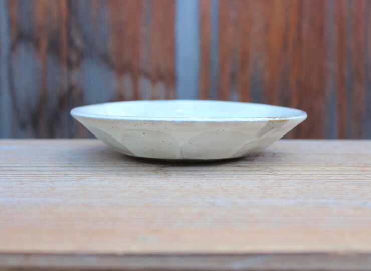 粉引面取平鉢Ｋ