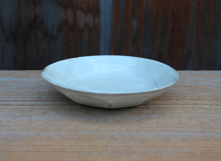 粉引面取平鉢Ｎ