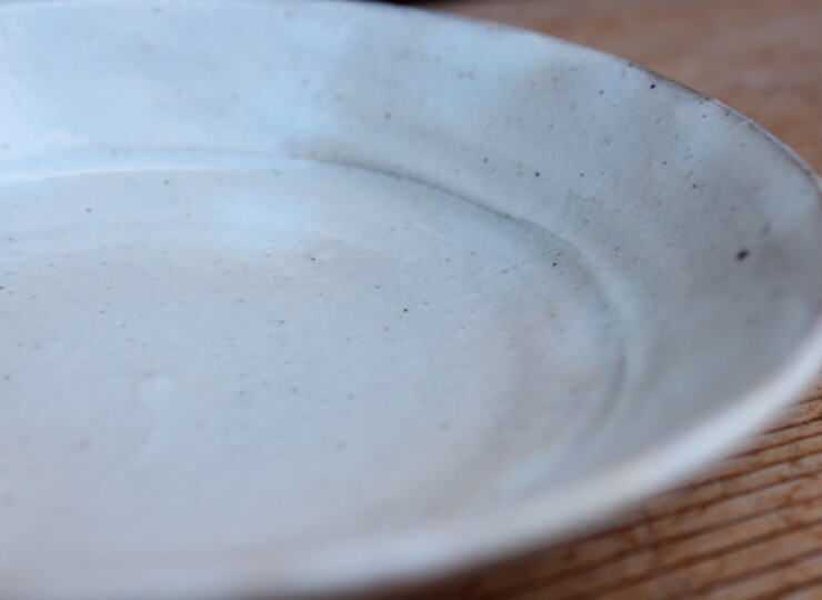 粉引面取平鉢Ｎ