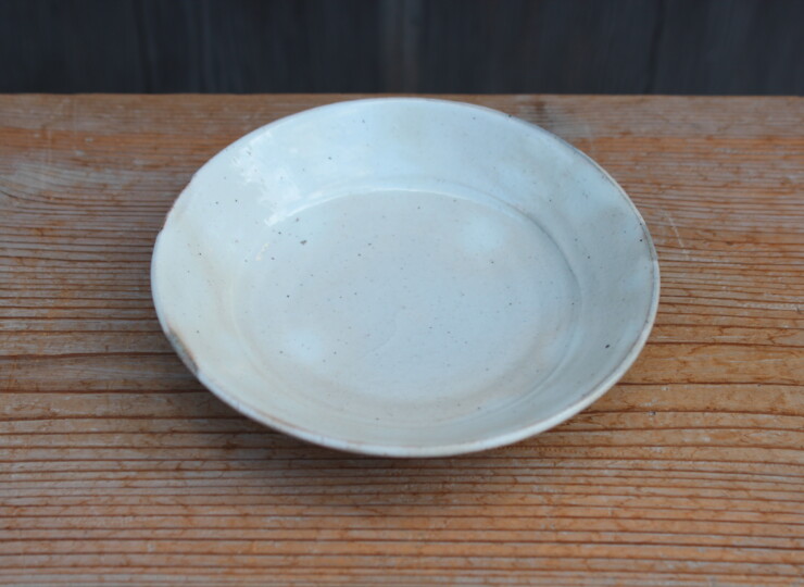 粉引面取平鉢Ｎ