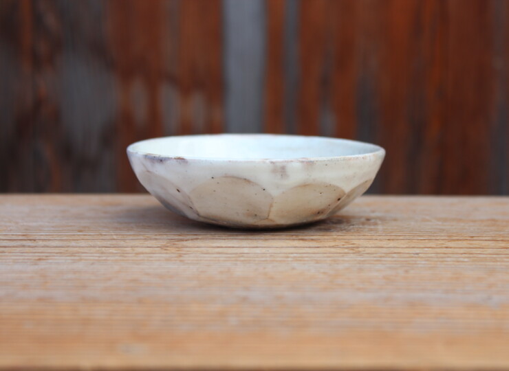 粉引面取平小鉢Ｉ