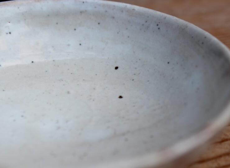 粉引面取平小鉢Ｉ