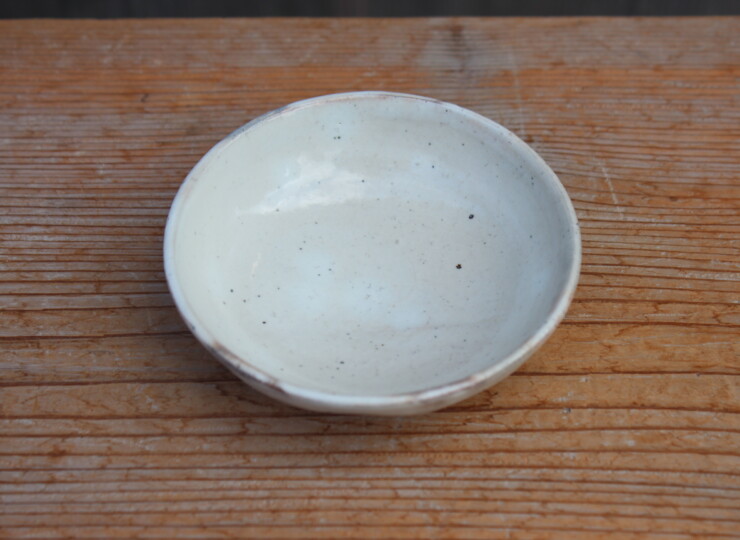 粉引面取平小鉢Ｉ